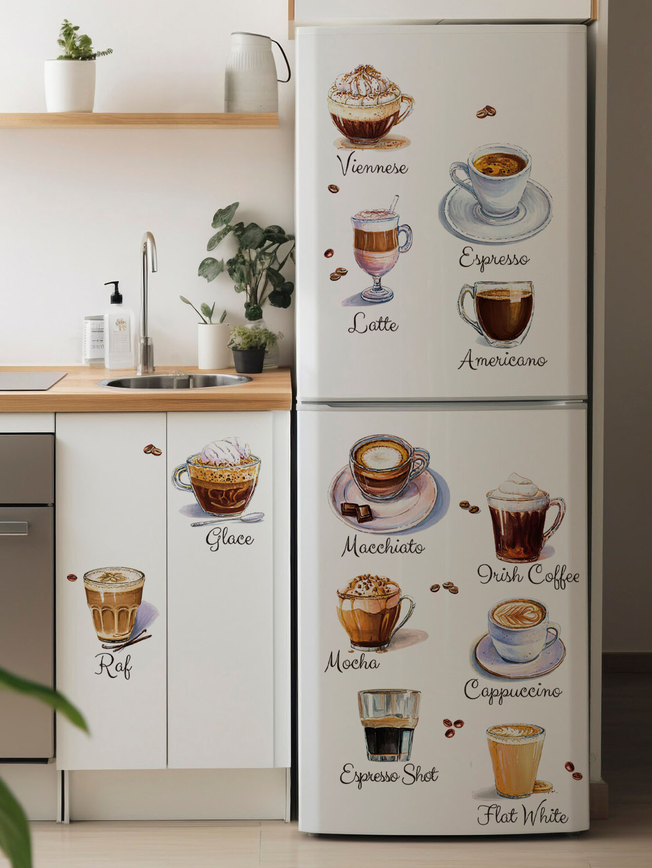 Coffee Cup Wall Stickers Self  - Pvc Panel Background recension och pris